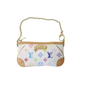LOUIS VUITTON Shoulder Bag Pochette Mila Monogram Multicolore Multicolor Blanc